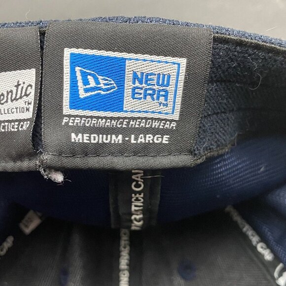 New York Yankees Ball Hat Cap Navy New Era Fitted Medium - Large MLB Baseball - Picture 10 of 11